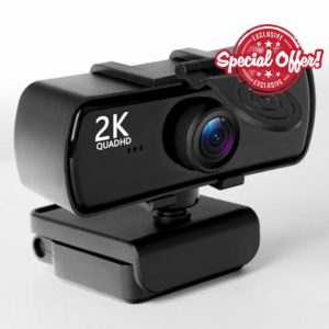 Niaazi 2K Webcam for PC & Laptop USB Webcam - Web Camera with Privacy Cover