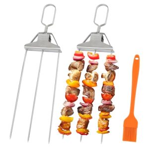 Stainless Steel Grill Fork with 1 Brush