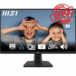 MSI PRO MP275Q 27 Inch WQHD Office Monitor - 2560 x 1440 IPS Panel