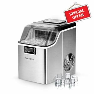 EUHOMY Ice Cube Maker Machine Countertop-2 Ways to Add Water