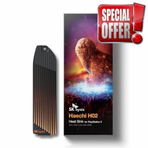 SK hynix Haechi H02 NVMe M.2 SSD Heatsink for PS5 Slim | Compatible with PS5 CFI-1000/1100 / 1200/2000 | Perfect match with SK hynix SSD