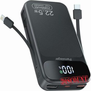 Power Bank 25800mAh Fast Charging PD20W USB C PowerBank Portable Charger With LCD Display Outputs & Inputs for Smartphones Tablets and More S5