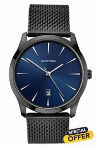 Sekonda Men's Malmo 42mm Quartz Watch with Analogue Display Date Window and Stainless Steel Bracelet 50M Water Resistance