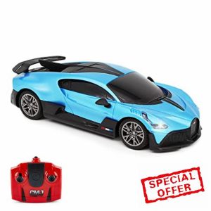 CMJ RC Cars Bugatti Divo Blue Remote control Radio Car 1:24 Officially Licensed 1:24 Scale Working Lights 2.4Ghz