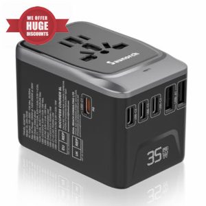 SAUNORCH Universal Travel Adapter