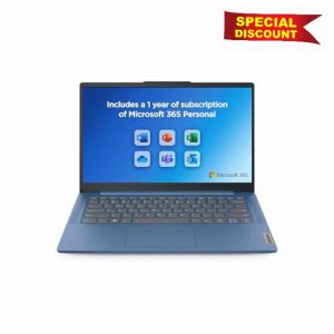 Lenovo IdeaPad Slim 3 | 14 inch Full HD Laptop | Intel N100 | 4GB RAM | 128GB SSD | Windows 11 Home in S mode | Microsoft 365 Personal | Abyss Blue