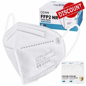 Nufasion FFP2 Masks 20 Pack KN95 EU0598 Certified EN149 Standard FFP2 Face Mask 5-Layer Protective Efficient filtration