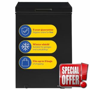 Russell Hobbs Black Chest Freezer 99L Freestanding with 5 Year Warranty