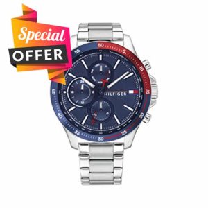 Tommy Hilfiger Analogue Multifunction Quartz Watch for Men with Stainless Steel or Silicone Bracele