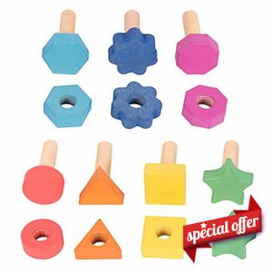 TickiT 74001 Rainbow Wooden Nuts & Bolts Pack of 7