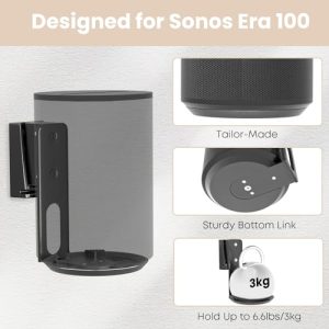 Tilt & Swivel Speaker Shelf Bracket for Best Audio Enjoyment