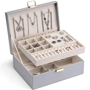 2 Layer Jewellery Organiser with Removable Tray