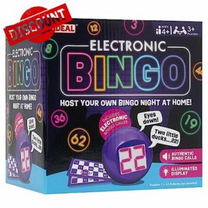 Ideal | Electronic Bingo: Host your own Bingo night at home! | Family Games | 3+ Players | Ages 8+