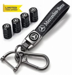 for Mercedes Car Tire Valve Caps&Car Key Chain for Mercedes Benz CESM CLK GLK GL AB AMG GLS GLE AMG Series