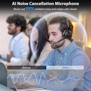 Bluetooth Headset with Microphone Noise Canceling & USB Dongle