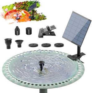 Solar Bird Bath Fountain Pump with 6 Spray Effects