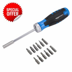 Amazon Basics DS-CJAMZ2010 12 Piece in 1 Magnetic Ratchet Screwdriver