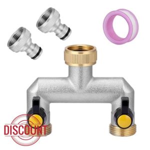 Brass Garden Hose Splitter 2 Way