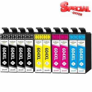 WYFYINK 604 XL Ink Cartridges for Epson 604 XL 604XL Multipack Ink Cartridges Compatible with Epson XP-3200 XP-2200 XP-2205 XP-4205 XP-4200 XP-3205 Workforce WF-2910 WF-2930 WF-2935 WF-2950 (10-Pack)