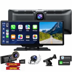 HOTPEAK 9.26'' Carplay Screen for Car with 2.5K Dash Cam