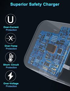 2 Pack 40W 4-Port Multi USB and Type C Fast Charger Plug Charging for iPhone 15 14 13 12 11 Pro Max SE XS XR 10 iPad