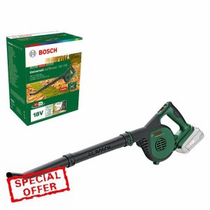 Bosch Cordless Leaf Blower UniversalLeafBlower 18V-130 (for Fast and Easy Outdoor Clearing; 18 Volt System; Without Battery)