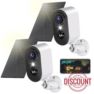 kebruma 2K Solar Wireless Security Camera - Indoor/Outdoor Camera Wireless with Color Night Vision