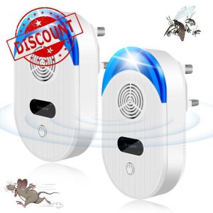 Ultrasonic Pest Repeller - 2PCS Electronic Mouse Repellent plug in Pest Control - Ideal for Mice