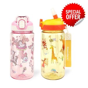 Wooshwa Kids Water Bottle for School or Travel