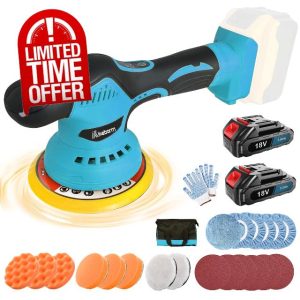 Cordless Car Buffer Polisher with 2PCS 3.0Ah Batteries