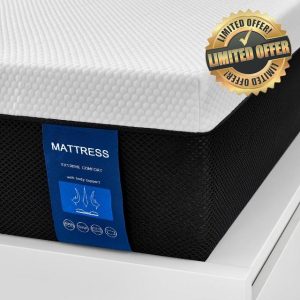 Molblly Double Mattress 8 INCH Memory Foam Mattress Breathable Mattress Medium Firm with Soft Fabric Fire Resistant Barrier Skin friendly Durable 4f6 Double bed Mattress 135x190x20cm