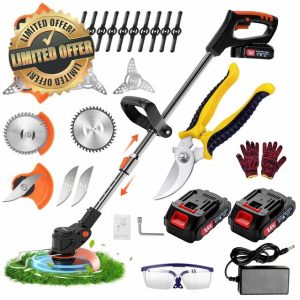 Strimmer ,Metal Blade Strimmer2 * 24V 2.0Ah Battery Powered