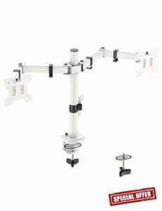 FORGING MOUNT Ergonomic Dual Monitor Stand for 13-32 inch LCD LED PC Screens for Desks Monitor Stand Arm