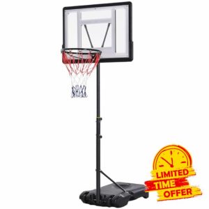HOMCOM Height Adjustable Basketball Hoop and Stand