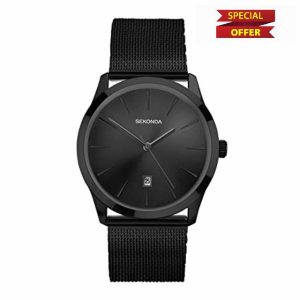 Sekonda Men's Malmo 42mm Quartz Watch with Analogue Display Date Window and Stainless Steel Bracelet 50M Water Resistance