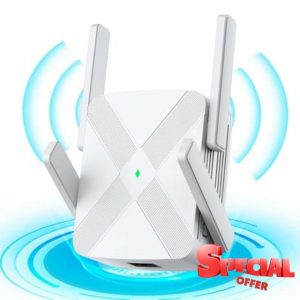 2025 Newest WIFI Extender Booster - Internet Booster WIFI Repeater - Wireless Signal Booster with Ethernet Port and 4 Antennas