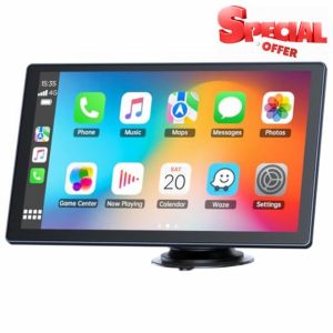 HOTPEAK 9 inch Carplay Screen for Car with Wireless Carplay Android Auto