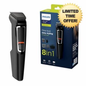 Philips Multigoom Series 3000 8-in-1 Face and Body Hair Shaver and Trimmer (Model MG3730/13)