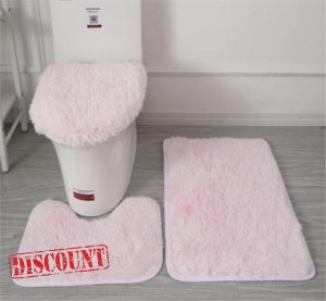 Soft Microfiber Bathroom Rugs Sets 3 Piece