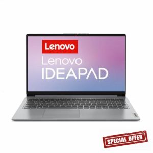 Lenovo IdeaPad 1 | 15 inch Full HD Laptop | Intel Pentium Silver N6000 | 4GB RAM | 128GB eMMC | Windows 11 Home in S mode | Cloud Grey
