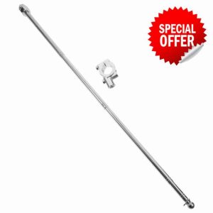 MUCKLILY Adjustable Motorcycle Flagpole Motorcycle Flag Mounts Bike Flagpole Aluminum Bicycle Flagpole Stand Extendable Flag Pole Holder for Road Mountain Bike Dirt Bike Motorcycle