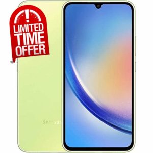 Samsung Galaxy A34 5G 128GB Lime Unlocked (Renewed)