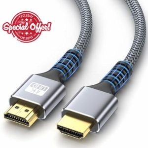 looyotul 4k Hdmi Cable 5m Ultra High Speed HDMI 2.0 Cable 4K@60HZ 3D ARC Gold Plated Connector Ethernet Audio Video Return HDMI Cord for UHD TV Monitor Laptop Xbox PS4/PS5 ect.(Silvery)