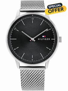 Tommy Hilfiger Analogue Quartz Watch for Men with Silver Stainless Steel mesh Bracelet - 1791842