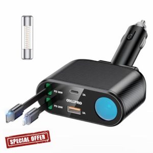OHLPRO 5 in 1 Retractable Car Charger