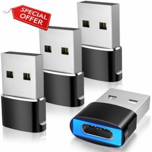 TiMOVO USB to USB C Adapter with LED Light