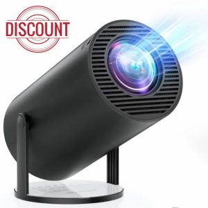 Mini Projector Portable Android 11-16000 Lux Projector 4K Supported 180° Rotation & Auto Keystone