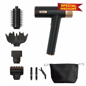 Shark SpeedStyle Ionic Hair Dryer & Styler with RapidGloss Finisher with Storage Bag & Hair Clips