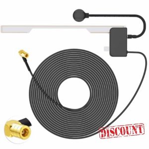 Eightwood DAB Antenna Car FM AM SMB Digtial DAB Car Radio Antenna with 3 Metre DAB Windscreen Antenna Glass Mount for Blaupunkt Pioneer Clarion Kenwood Alpine