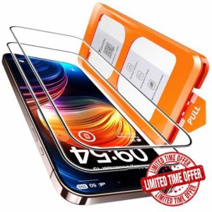 TOCOL 2 Pack for iPhone 16 Pro Max Screen Protector 6.9-Inch [Instant Installation]